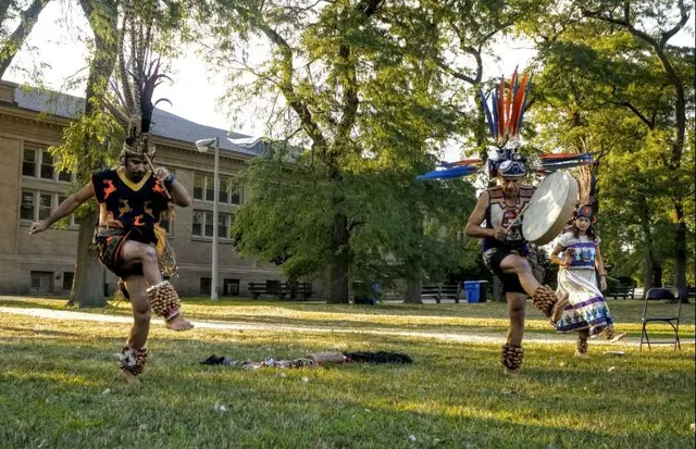 Nahui Ollin Aztec Dance at West Lawn