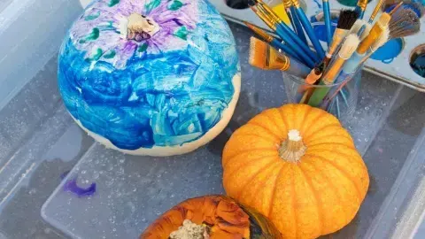 Paint and Wash Mini Pumpkins