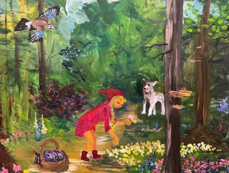 Hidden in a Fairy Tale - Painting at the Library