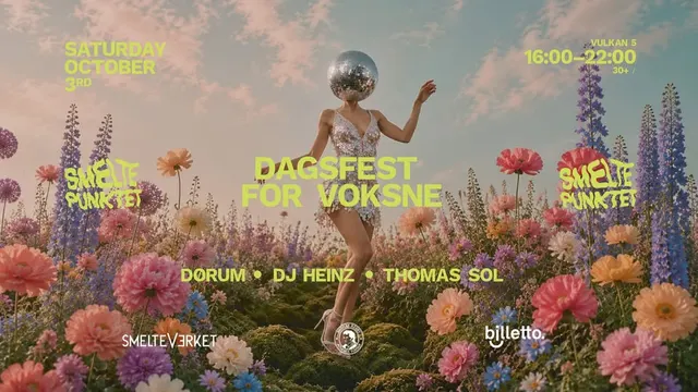 SMELTEPUNKTET – daytime party for adults