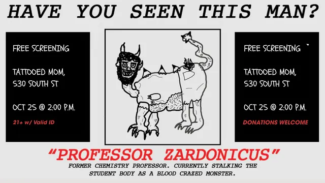 The Curse of Professor Zardonicus Film Screening